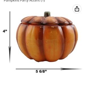 Ebros 6" Diameter Gourmet Pumpkin Soup Or Dessert Bowl With Lid Ceramic